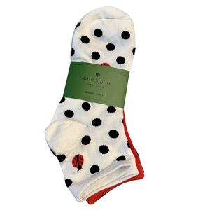 Kate Spade Quarter Socks 3 Pack NWT